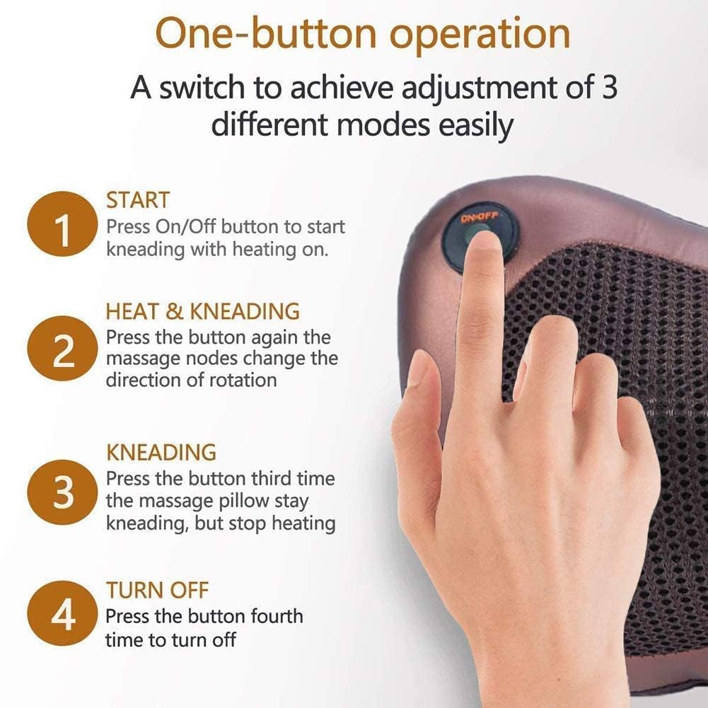 Electric Shiatsu Cushion for Full Body Neck Massager Machine (Brown)