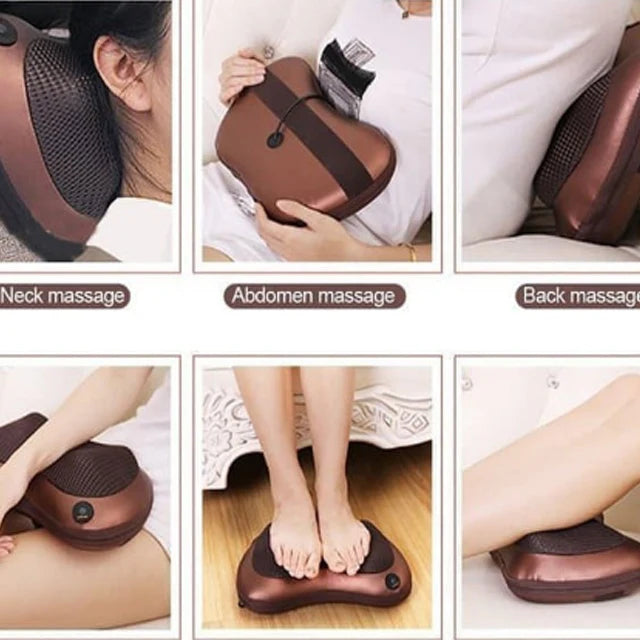 Electric Shiatsu Cushion for Full Body Neck Massager Machine (Brown)