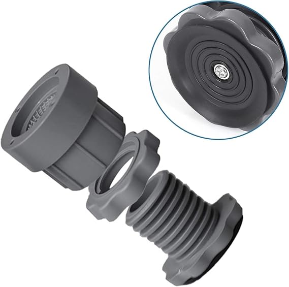 Washing Machine Stand Anti Vibration Pads Washer Foot Pads Dryer Heightening Pads Stabilizer Support Stand (Black Grey) -4 Pcs (Adjustment Feet)