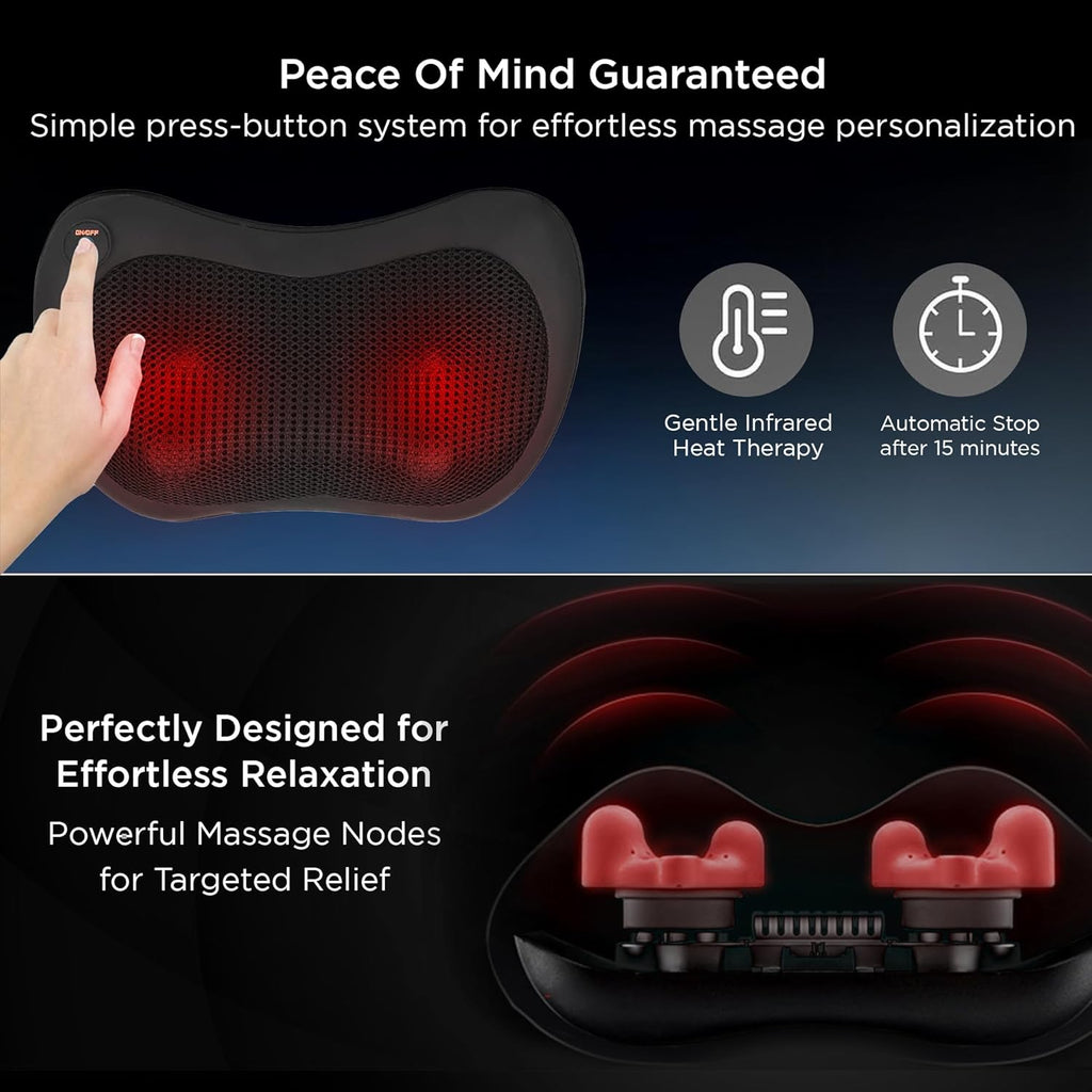 Electric Shiatsu Cushion for Full Body Neck Massager Machine (Brown)