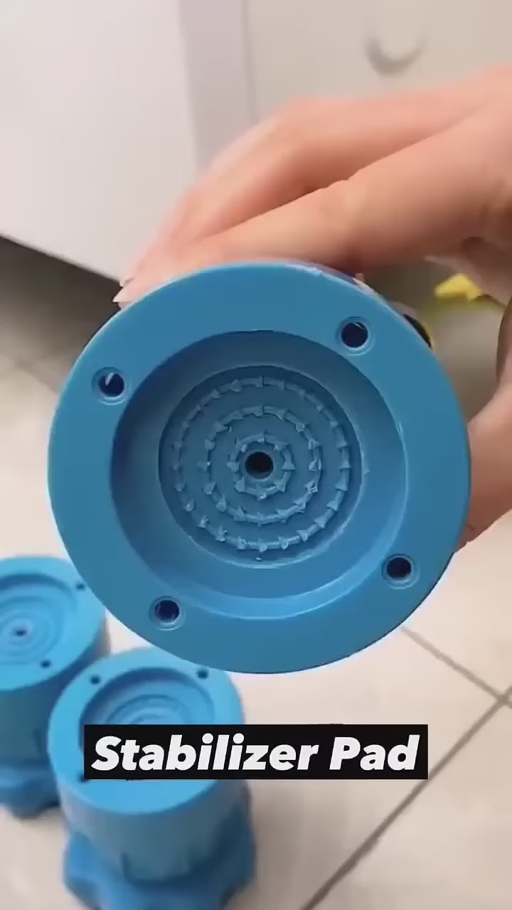 Washing Machine Stand Anti Vibration Pads Washer Foot Pads Dryer Heightening Pads Stabilizer Support Stand (Black Grey) -4 Pcs (Adjustment Feet)