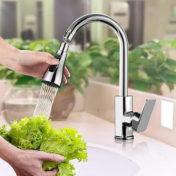Tap Extension for Kitchen Sink | Kitchen Accessories Items for Home | 360-degree Flexible Rotation for Effective Cleaning | 3-Flow Modes